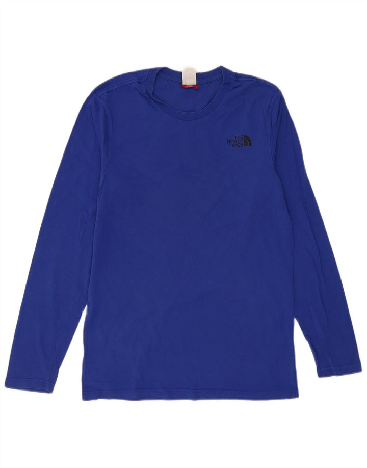 THE NORTH FACE Top grafico da uomo a maniche lunghe in cotone blu piccolo