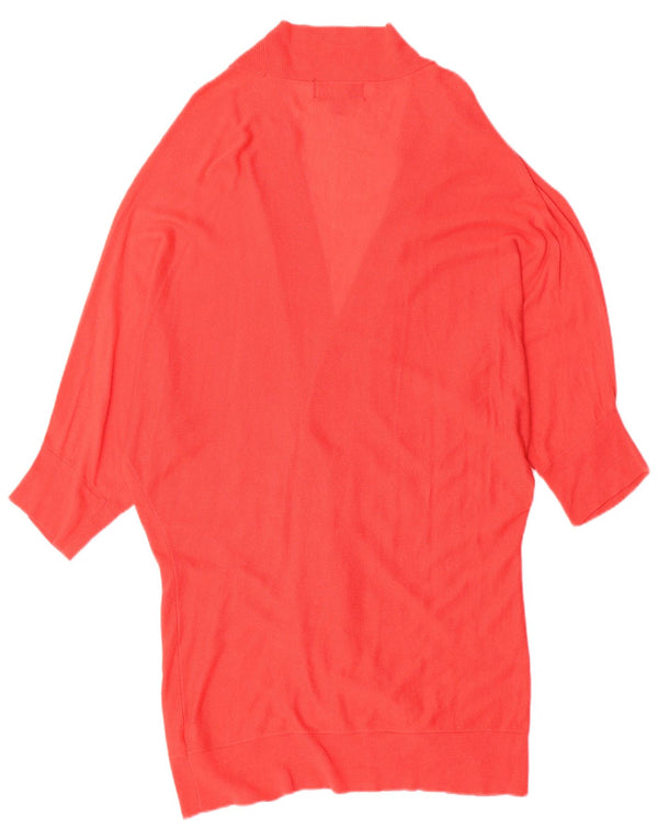 MOSSIMO Womens Longline Open Cardigan Sweater UK 20 2XL Orange Nylon