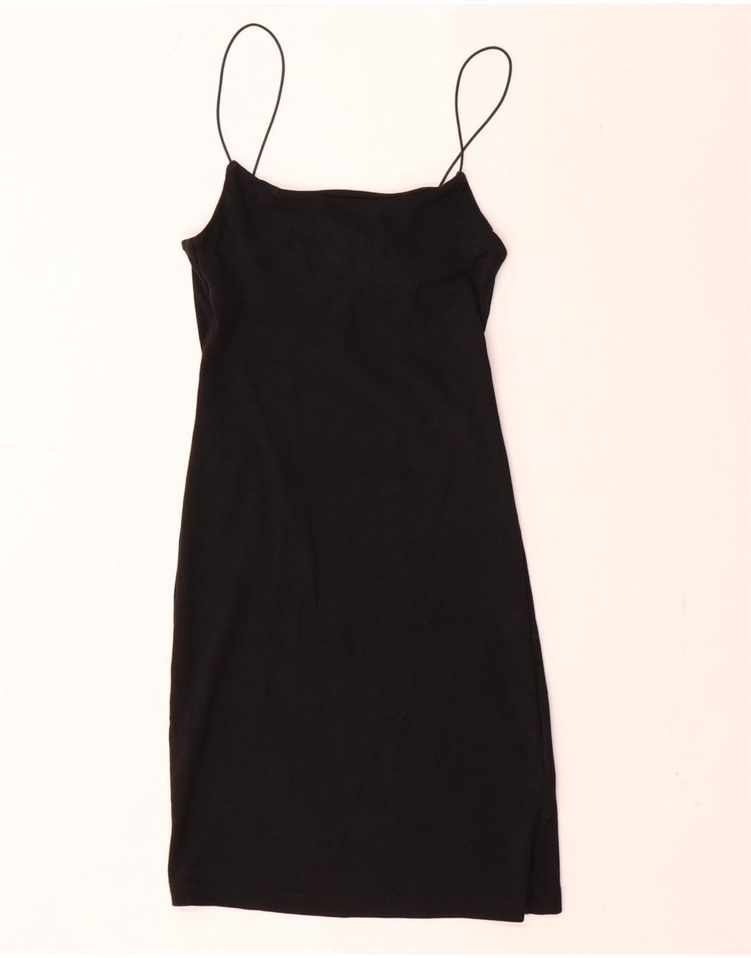 Abito sottoveste da donna Zara UK 12 cotone nero medio