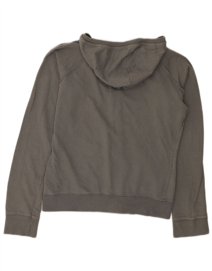 Maglione con cappuccio e zip da donna Zara UK 14 Cotone grigio medio