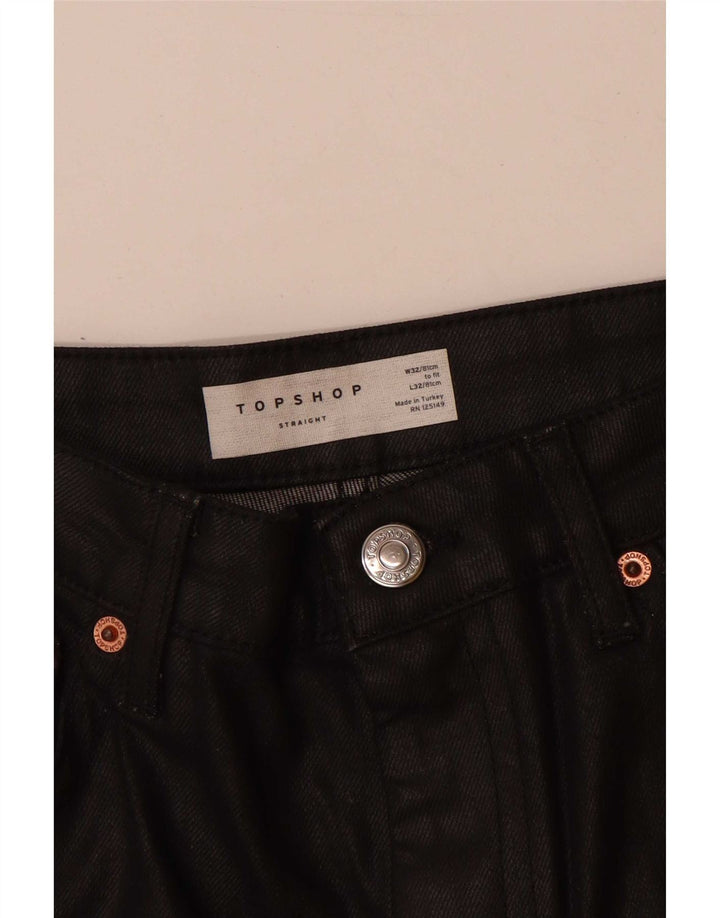 Jeans dritti da donna Topshop W32 L27 cotone nero