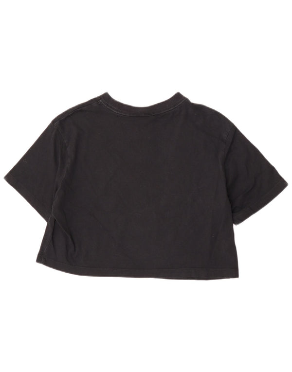 T-shirt corta oversize da donna Nike UK 6 XS cotone nero