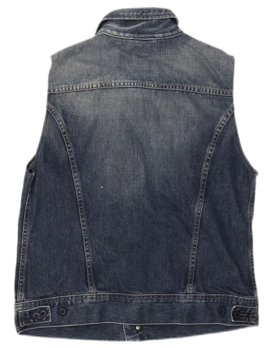 Gilet in denim da uomo Diesel UK 40 grande in cotone blu