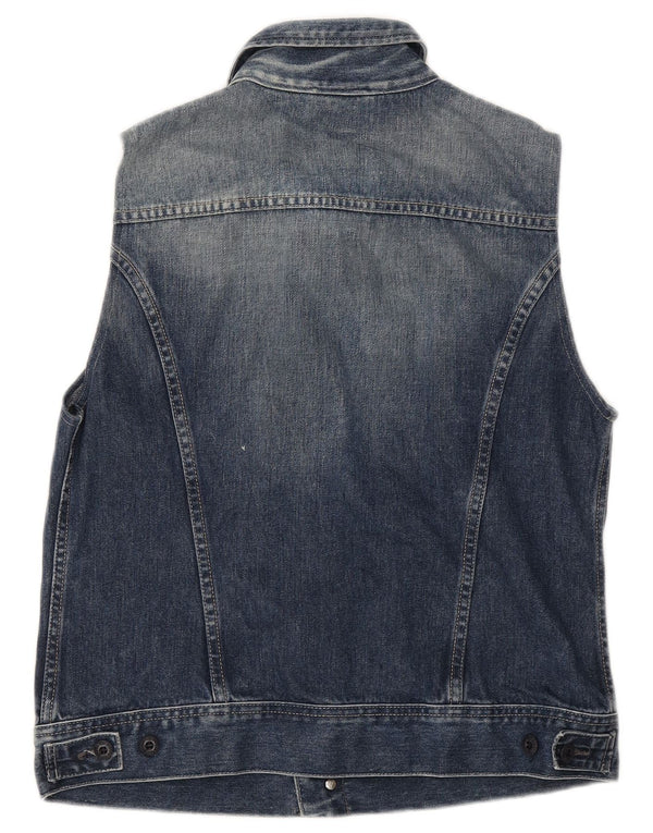Gilet in denim da uomo Diesel UK 40 grande in cotone blu