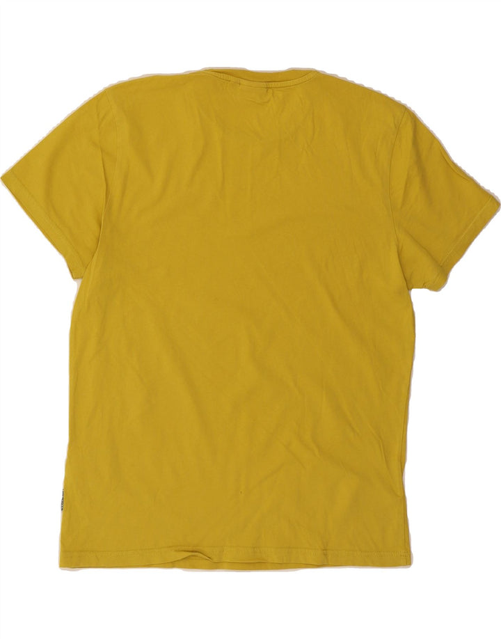 NAPAPIJRI Mens T-Shirt Top Large Yellow Cotton Vintage Napapijri and Second-Hand Napapijri from Messina Hembry 