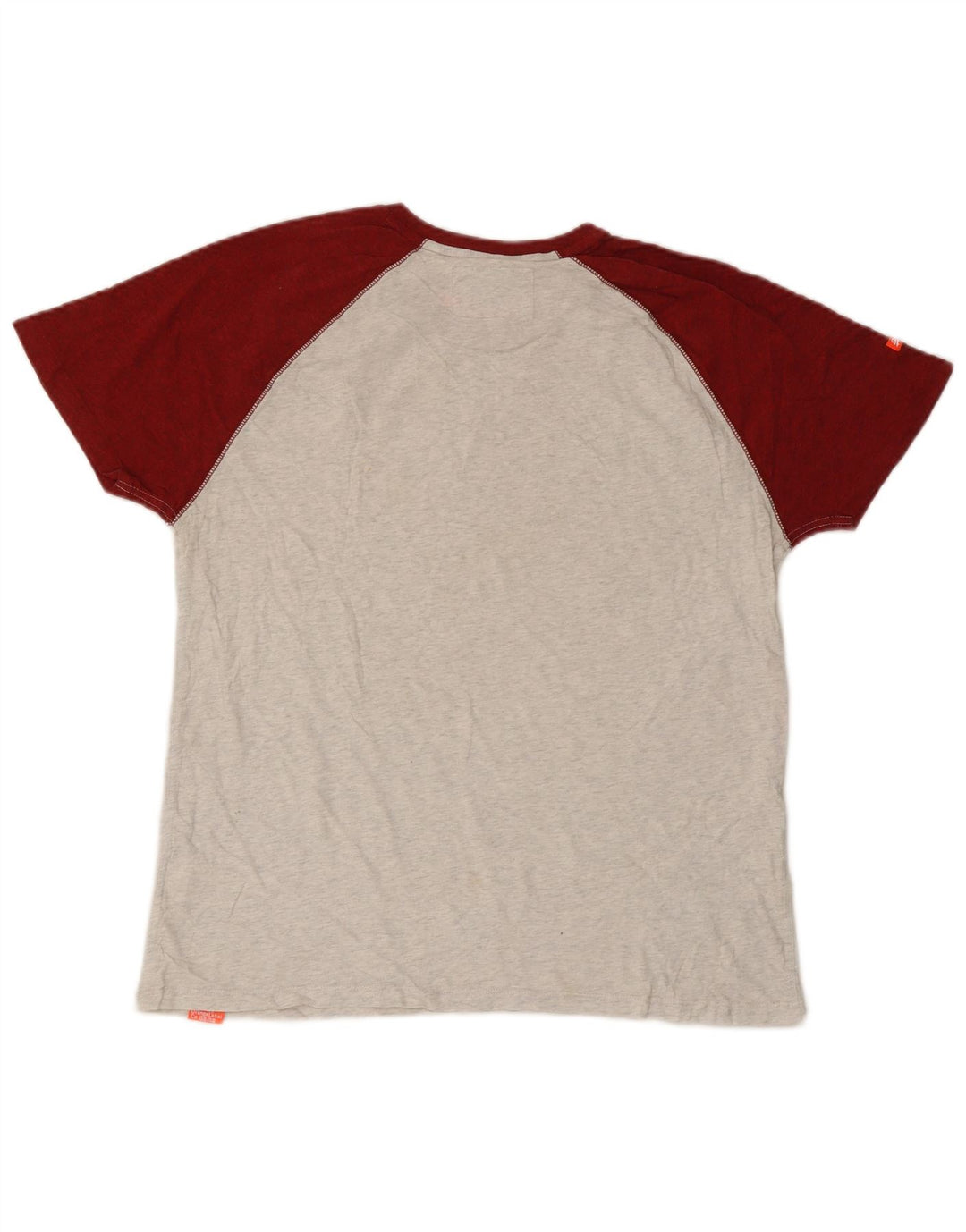 T-shirt da uomo Superdry Top XL in cotone color block grigio