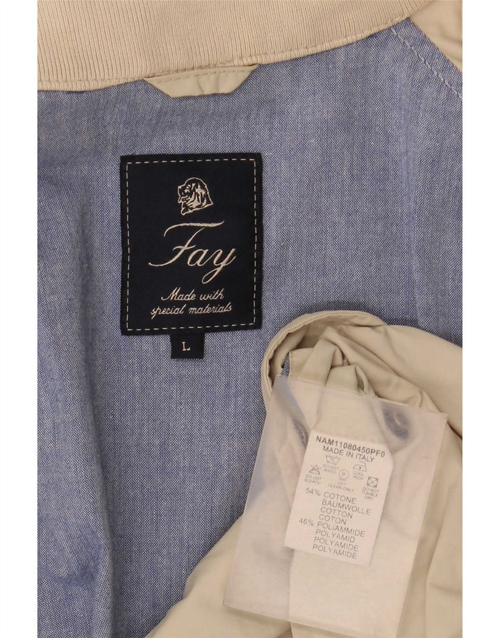 Giubbotto bomber da uomo Fay UK 40 grande cotone nero