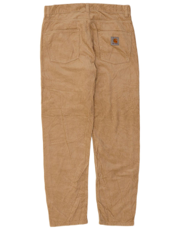 Pantaloni da uomo in velluto a coste slim CARHARTT W30 L29 in cotone beige