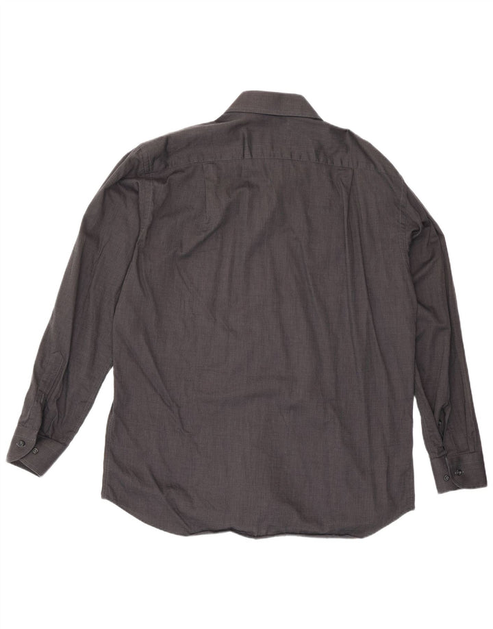 Camicia da uomo Roccobarocco taglia 40 15 3/4 cotone grigio medio
