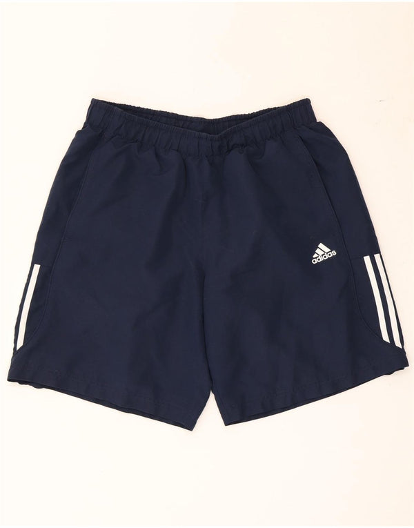 Pantaloncini sportivi Adidas Climalite da uomo di grandi dimensioni in poliestere blu navy