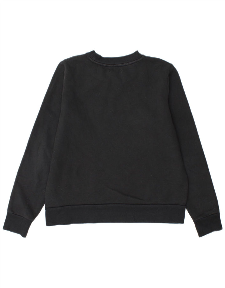 Felpa grafica da donna Calvin Klein Jeans Jumper UK 14 Medium Nero
