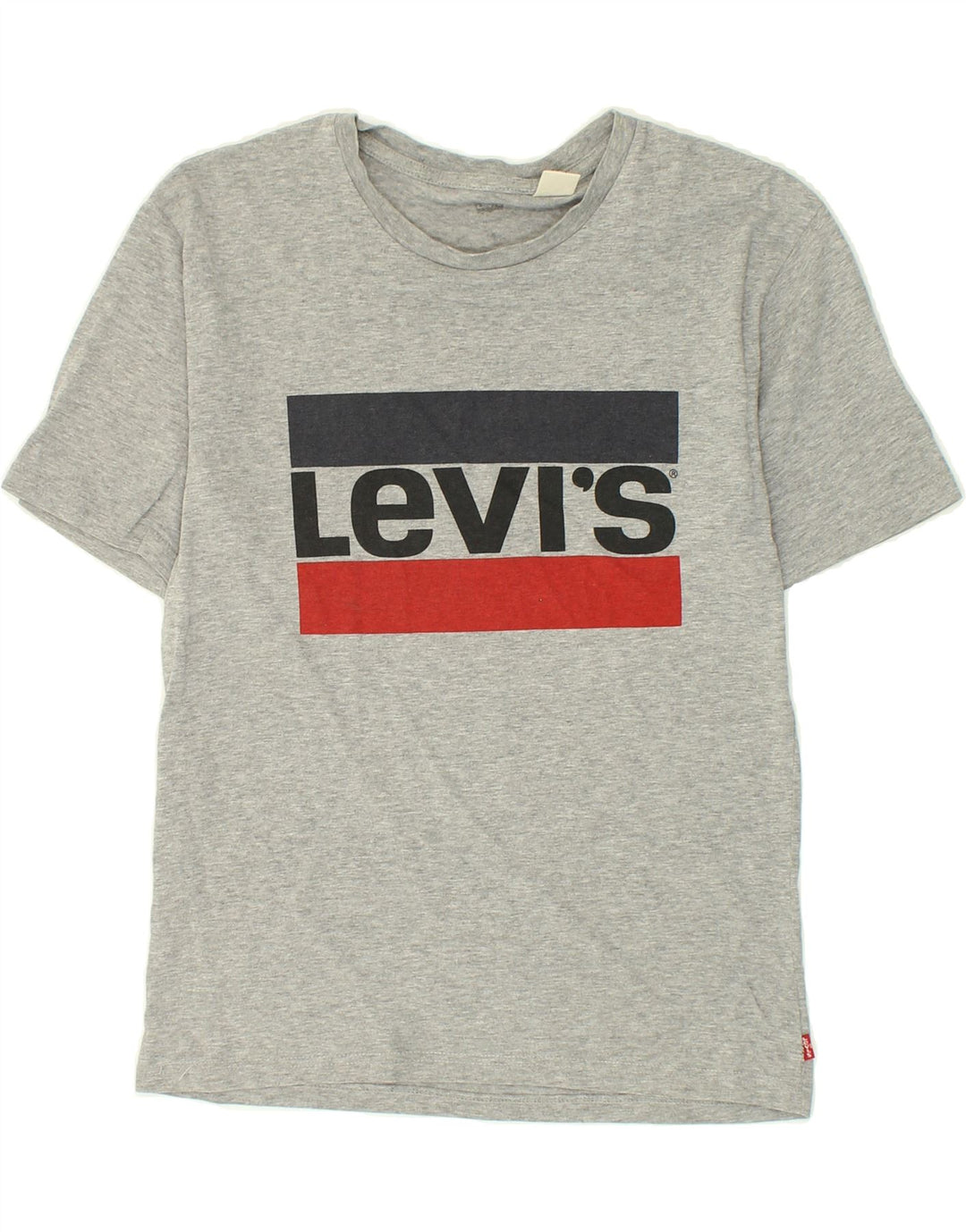 LEVI'S Womens Graphic T-Shirt Top UK 12 Medium Grey | Vintage Levi's | Thrift | Second-Hand Levi's | Used Clothing | Messina Hembry 