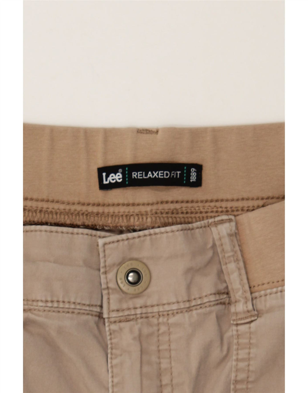 LEE Womens Relaxed Fit Straight Capri Trousers W32 L22 Beige Vintage Lee and Second-Hand Lee from Messina Hembry 
