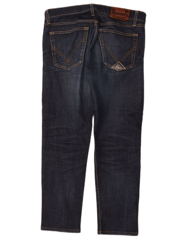 Jeans dritti da uomo Roy Rogers W32 L27 cotone blu navy