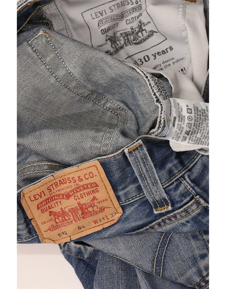 Levi's Uomo 512 Jeans Bootcut W31 L28 Cotone Blu