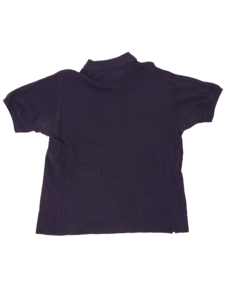 LACOSTE Mens Polo Shirt Size 5 Large Navy Blue Cotton