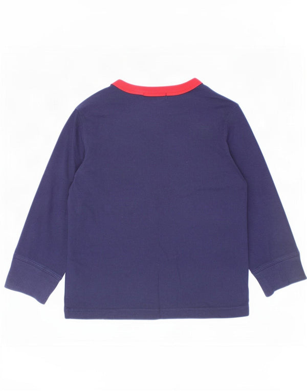 Polo Ralph Lauren Boys Graphic Top Long Sleeve 2-3 Years Navy Blue Cotton