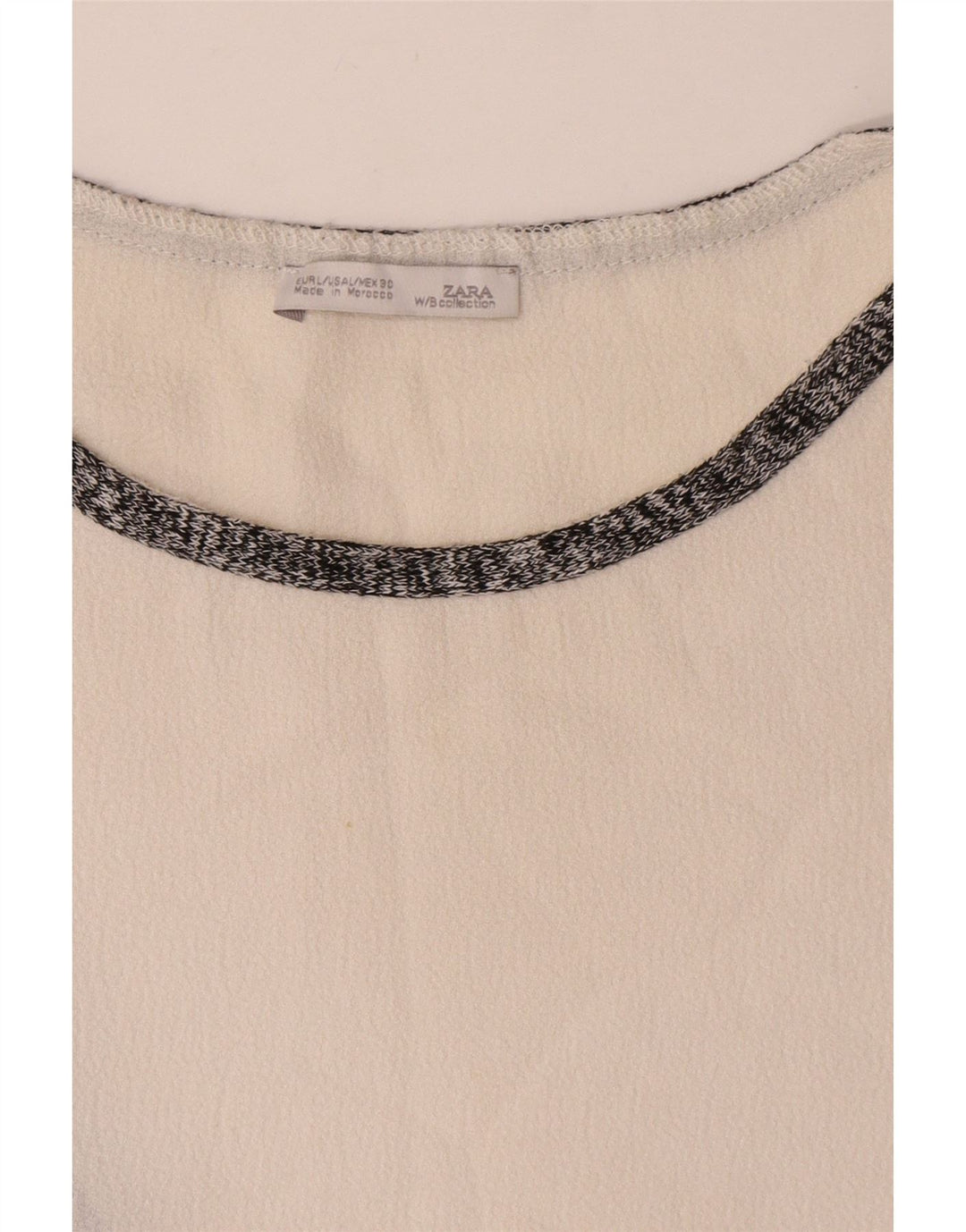 Abito asimmetrico da donna Zara UK 16 Large bianco color block