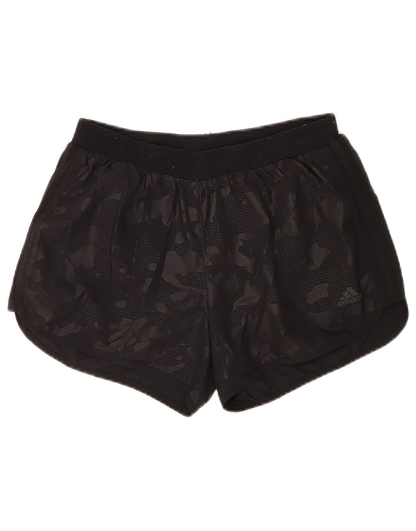 Pantaloncini sportivi Adidas da corsa da donna con grafica UK 8 Small Black Camouflage