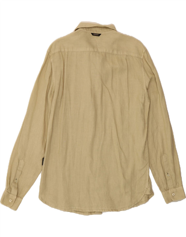 NAPAPIJRI Mens Regular Fit Shirt Medium Beige Vintage Napapijri and Second-Hand Napapijri from Messina Hembry 