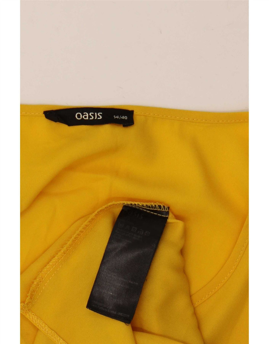 Oasis Camicetta da donna Top UK 14 Large Giallo Poliestere