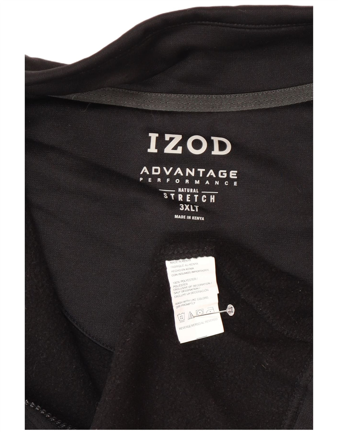 Giacca sportiva senza maniche da uomo Izod 3XL poliestere nero