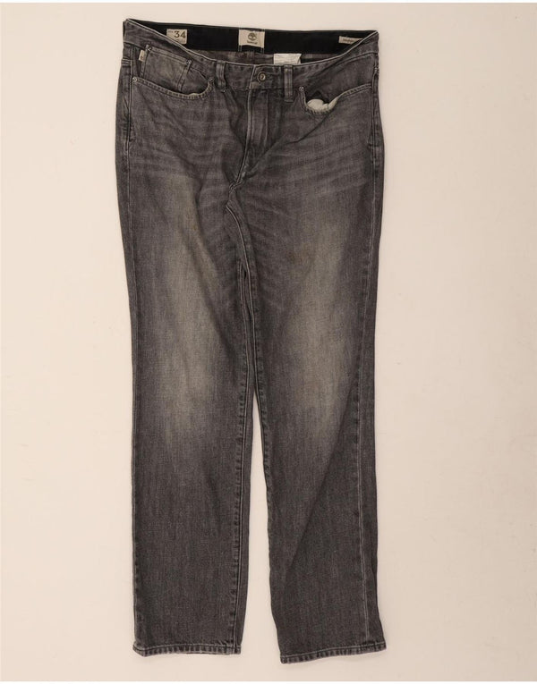 Jeans dritti Thompson da uomo Timberland W34 L30 cotone grigio