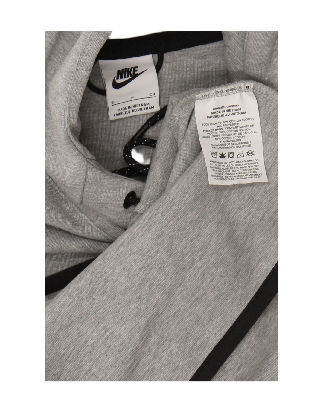 Felpa con cappuccio da donna Nike UK 10 piccola in cotone grigio
