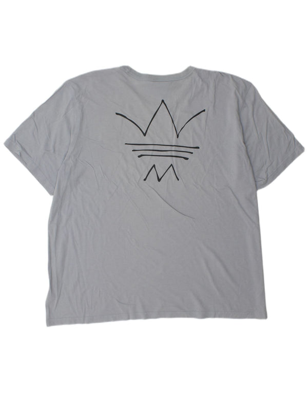 T-shirt grafica da uomo Adidas Top 2XL cotone blu