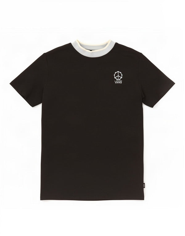 Abito T-shirt da donna Vans UK 10 Small Nero in cotone color block