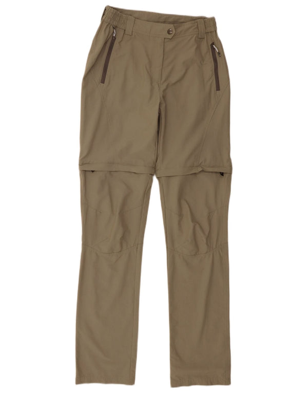 Pantaloni casual slim da donna Brugi UK 10 Small W28 L33 Khaki Poliammide