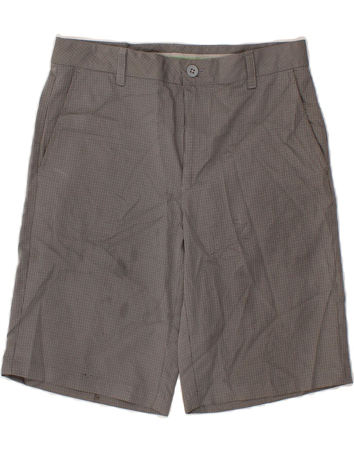 IZOD Mens Chino Shorts W30 Medium Grey Check Polyester Vintage Izod and Second-Hand Izod from Messina Hembry 