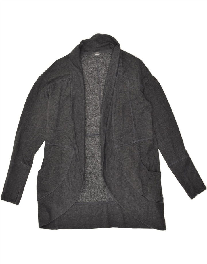 EDDIE BAUER Womens Cardigan Sweater UK 10 Small Grey Cotton | Vintage Eddie Bauer | Thrift | Second-Hand Eddie Bauer | Used Clothing | Messina Hembry 