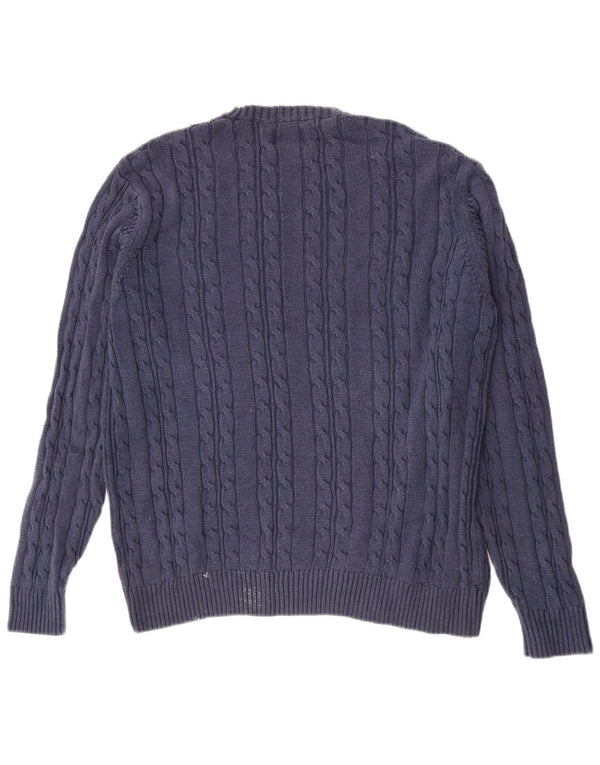 Maglione maglione girocollo vestibilità regolare da uomo Marks & Spencer XL blu navy