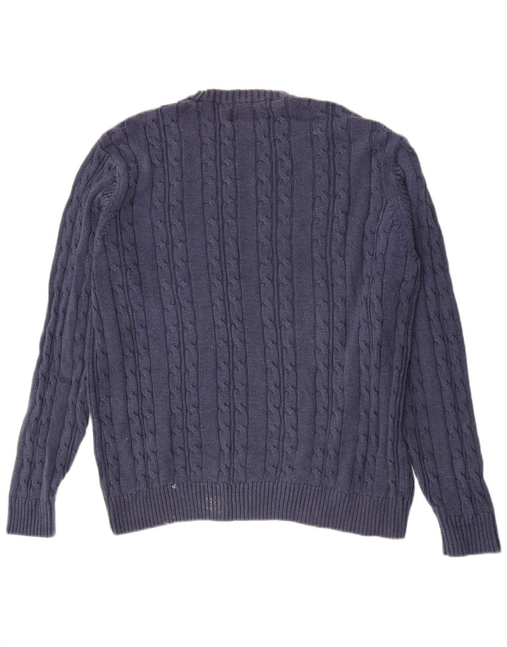 Maglione maglione girocollo vestibilità regolare da uomo Marks & Spencer XL blu navy
