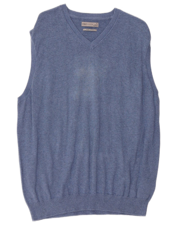 Canotta da uomo Marks & Spencer XL in cotone blu