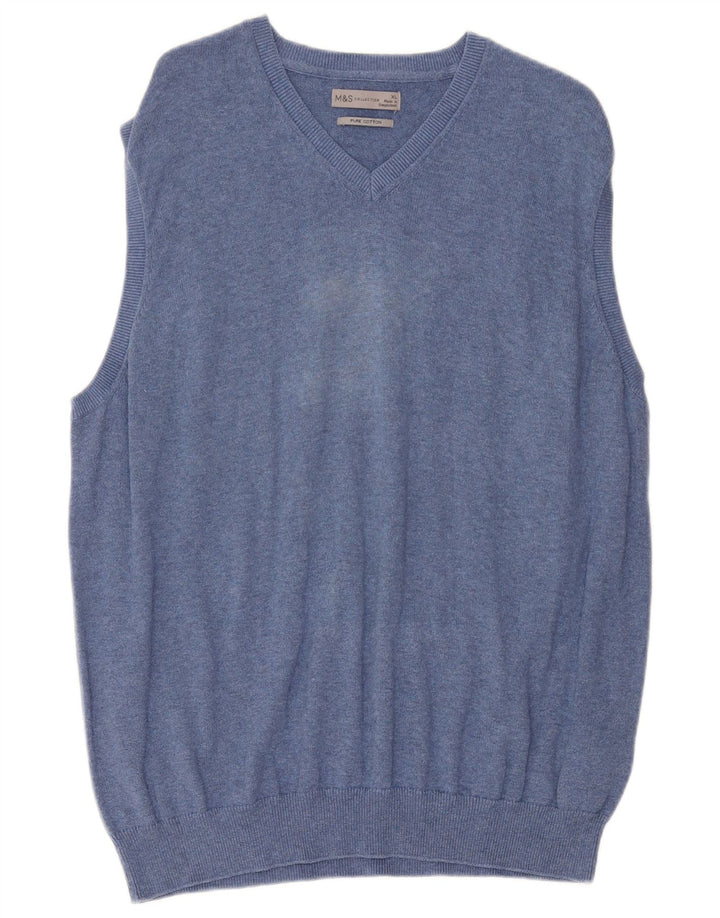 Canotta da uomo Marks & Spencer XL in cotone blu