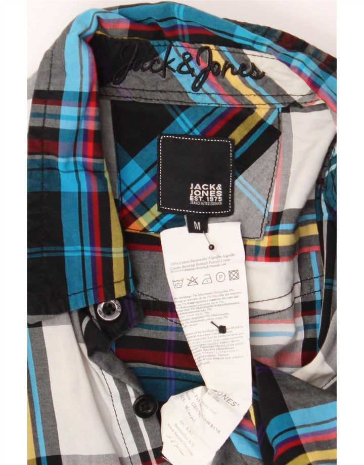 Camicia militare da uomo Jack & Jones in cotone scozzese medio multicolore
