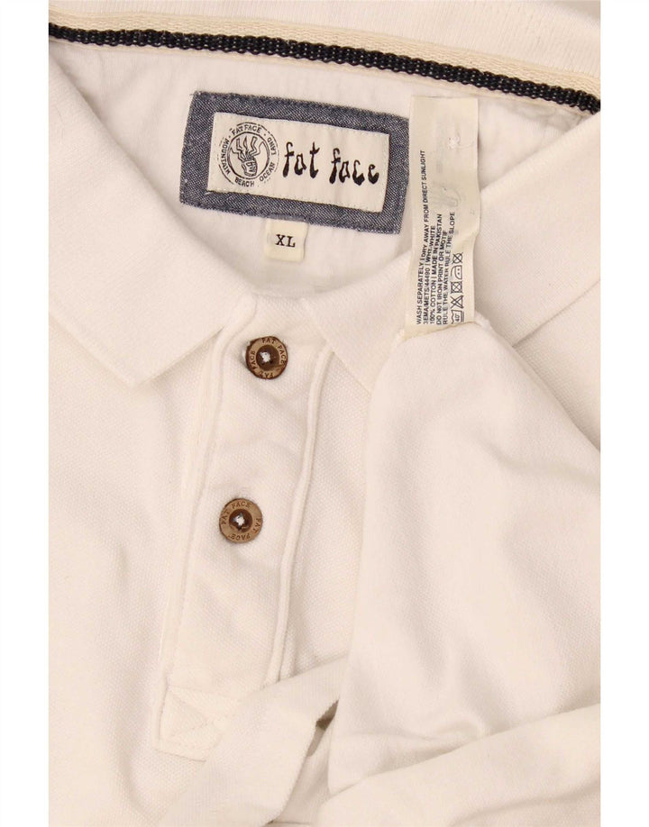 Polo da uomo Fat Face XL in cotone bianco