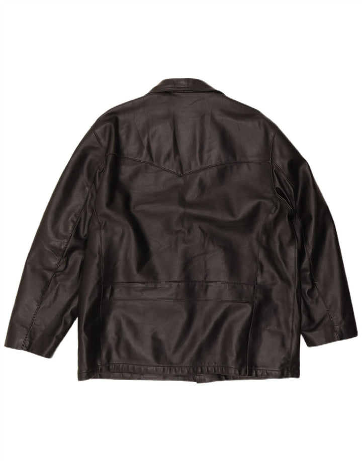 Cappotto in pelle da uomo Charro UK 42 XL Pelle nera