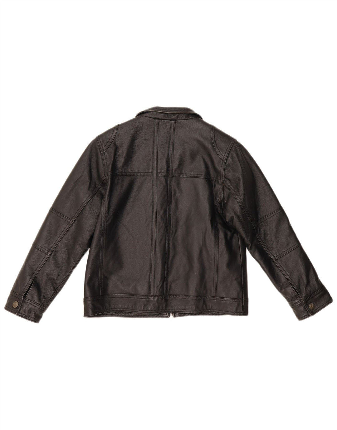 Giacca in pelle da bambino Ben Sherman 9-10 anni piccola in pelle nera