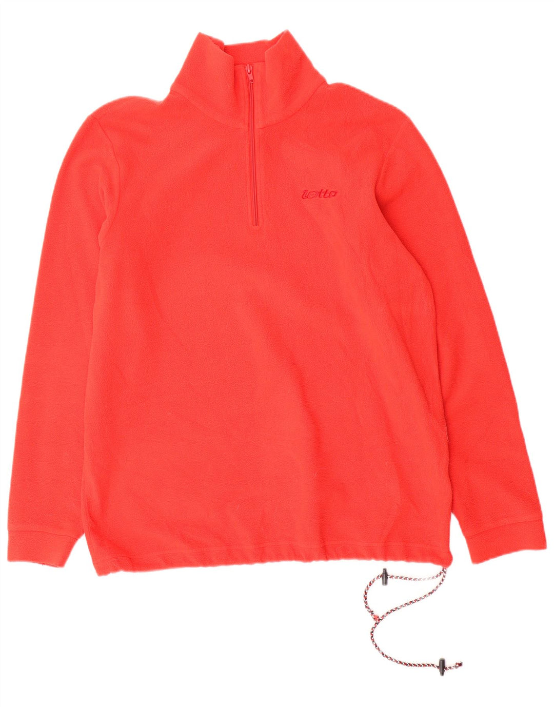 Maglione in pile da uomo LOTTO con zip e collo rosso medio