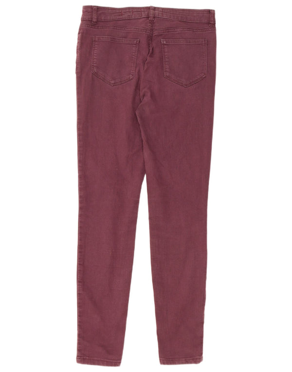 Jeans skinny Jegging da donna Fat Face UK 10 Small W30 L28 Cotone bordeaux
