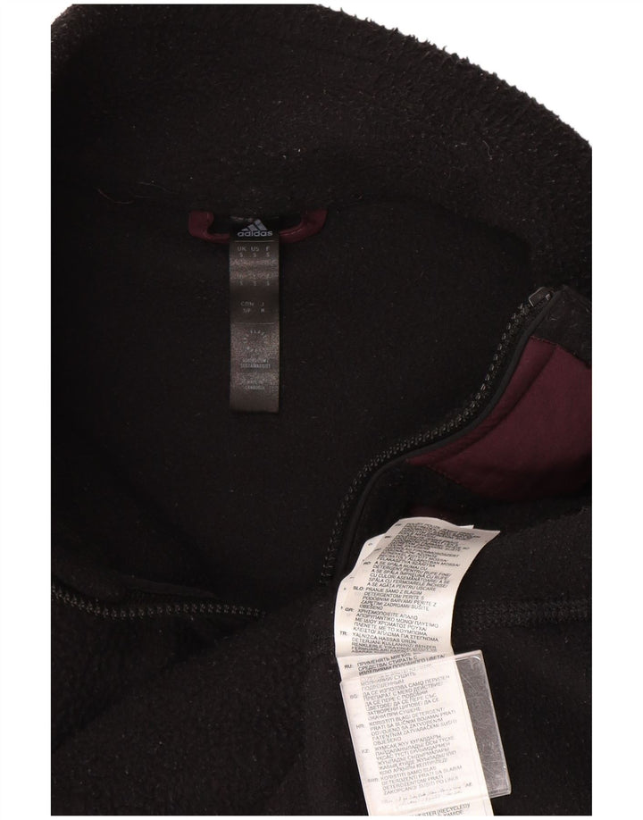 Giacca in pile da uomo Adidas UK 36 Small Nero Colourblock Poliestere