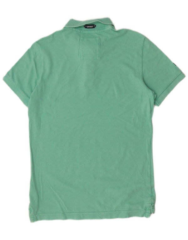 Polo da uomo Superdry in cotone verde medio classico
