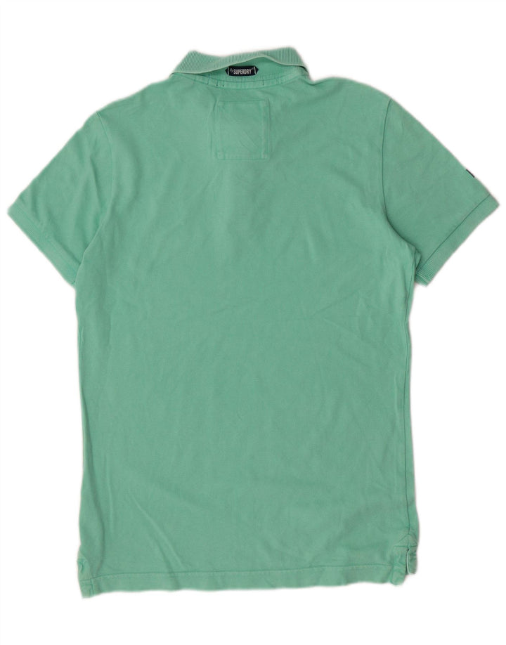 Polo da uomo Superdry in cotone verde medio classico