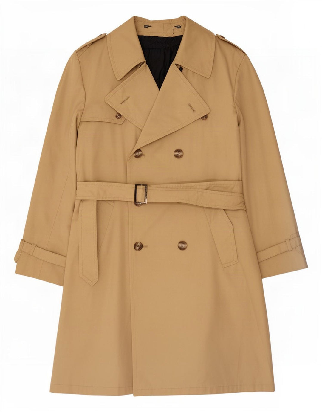 Trench da uomo vintage IT 50 grande in viscosa beige