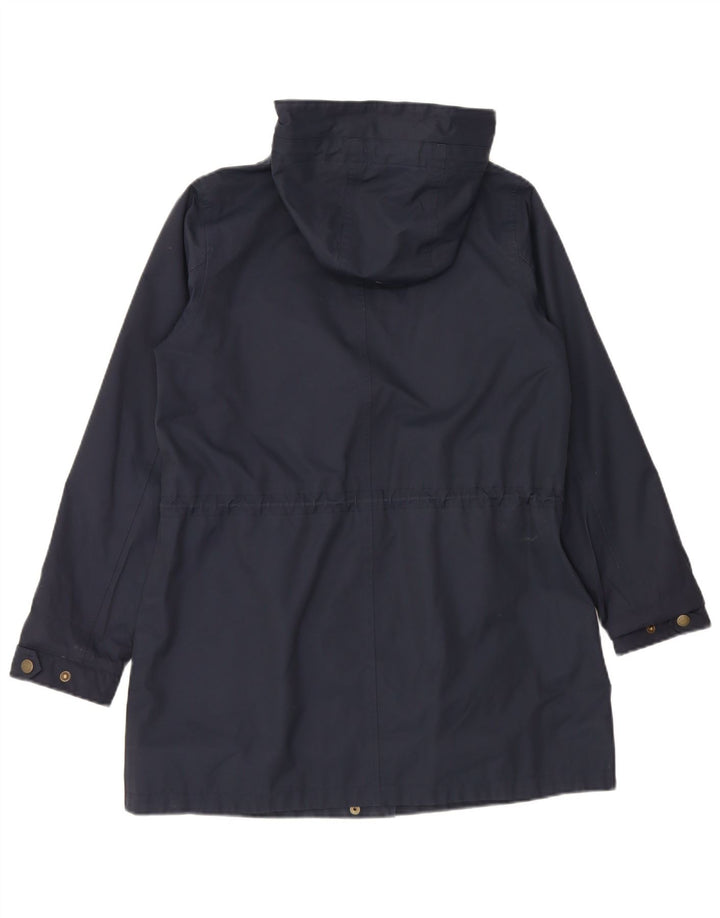 Giacca antipioggia con cappuccio da donna Fat Face UK 12 Cotone medio blu navy