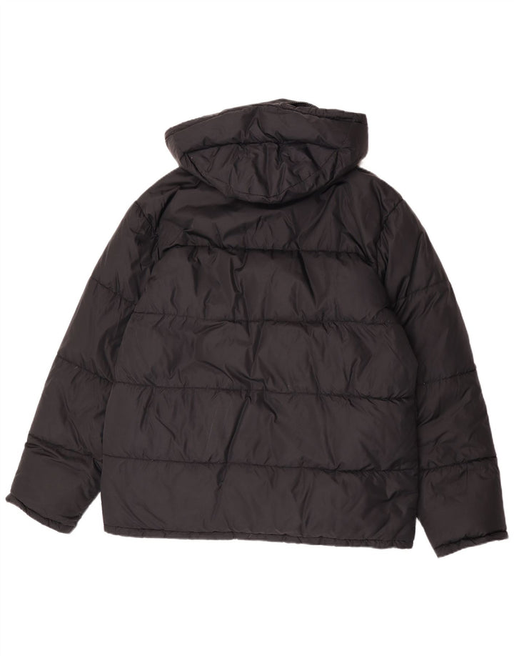 Giacca imbottita con cappuccio da uomo Alberto Aspesi UK 38 nylon nero medio