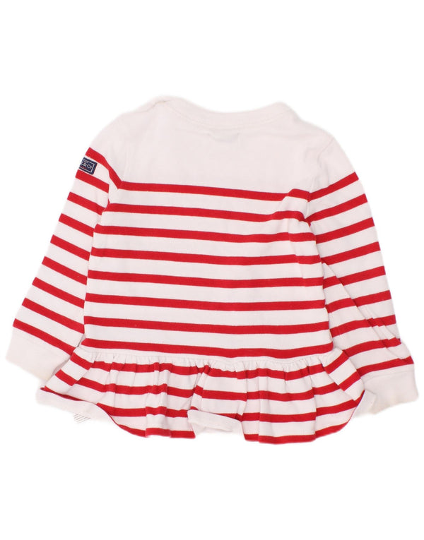 Ralph Lauren Abito maglione da neonata a maniche lunghe 12-18 mesi a righe bianche